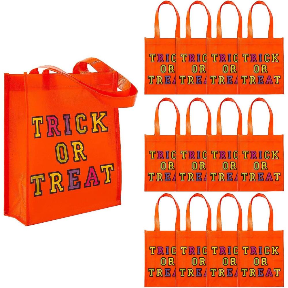 imageFun Express 9quot x 11quot Medium Halloween TrickorTreat Nonwoven Shopper Tote Bags  12 Piece