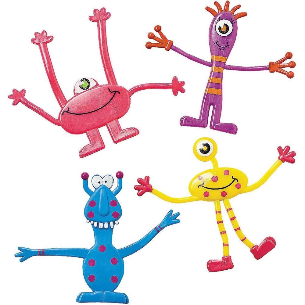 imageFun Express Bendy Halloween Monster Bendable Toys Party Favors and Handouts Bulk Set of 24