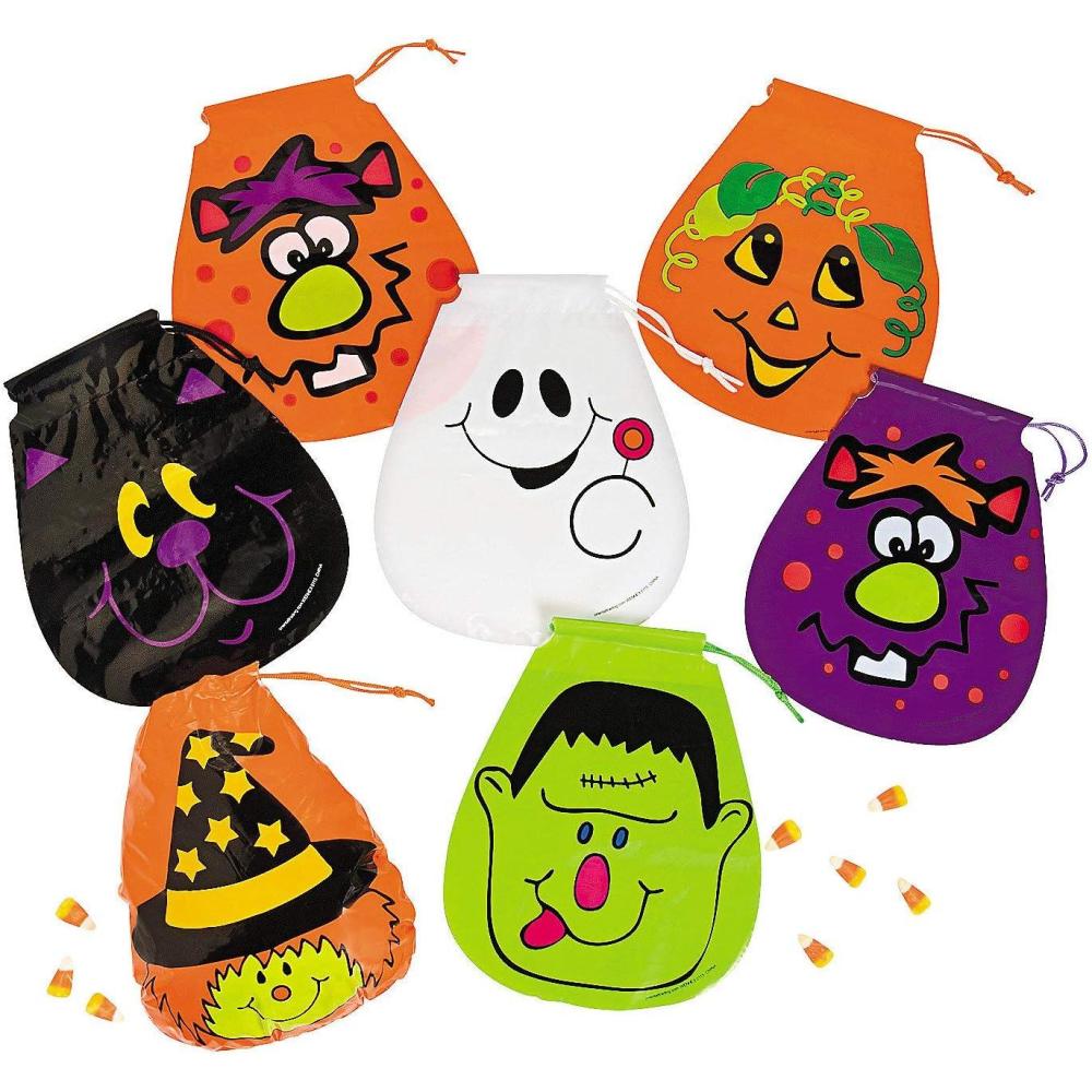 imageFun Express Halloween Drawstring Goody Bags 6dz for Halloween  Party Supplies  Bags  Plastic  72 Pieces