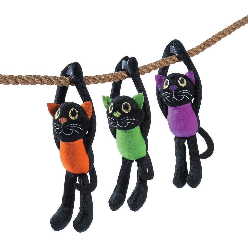 imageFun Express Plush Long Arm Black Cats for Halloween  Soft Spooky Party Favor Toys for TrickorTreat Goodie Bags ampamp Decorations  Perfect for Halloween Parties Gifts Seasonal Celebrations  12 Pieces