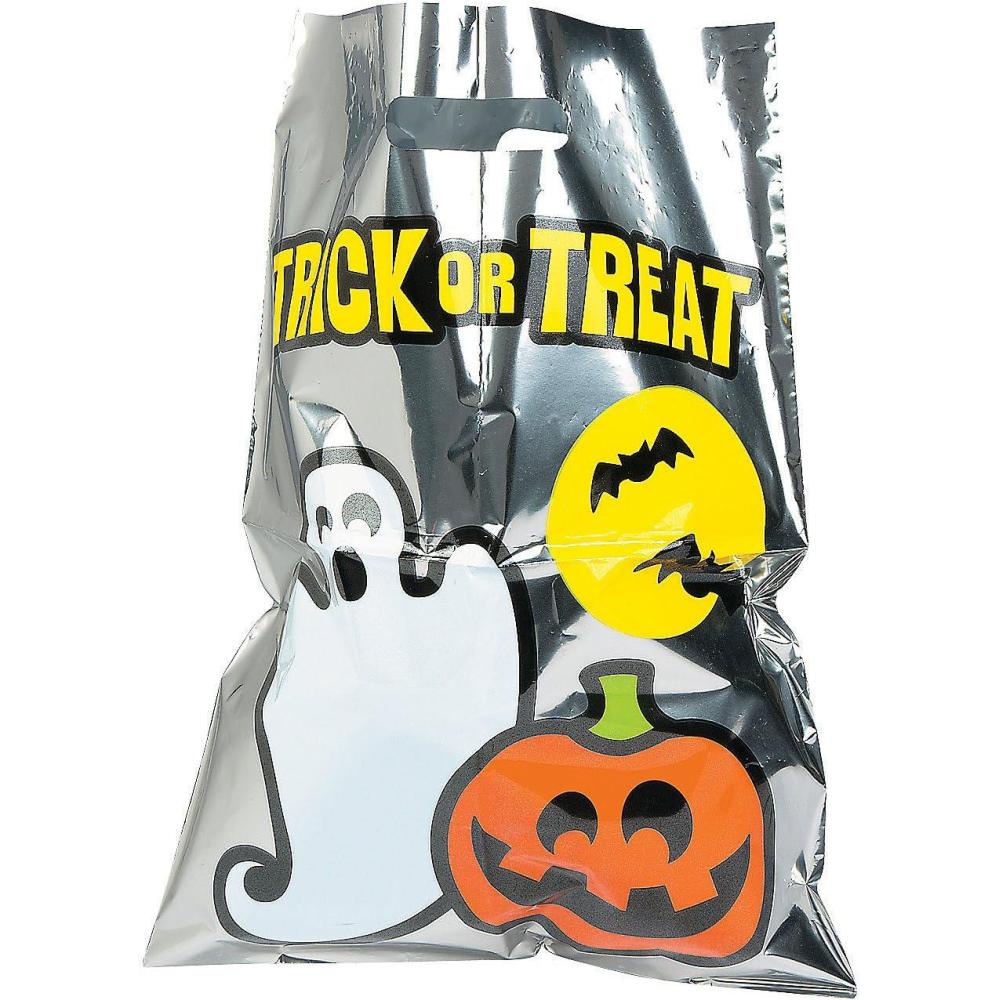 imageFun Express Reflective Safety Halloween Bags 50 Bags Bulk Party Supplies