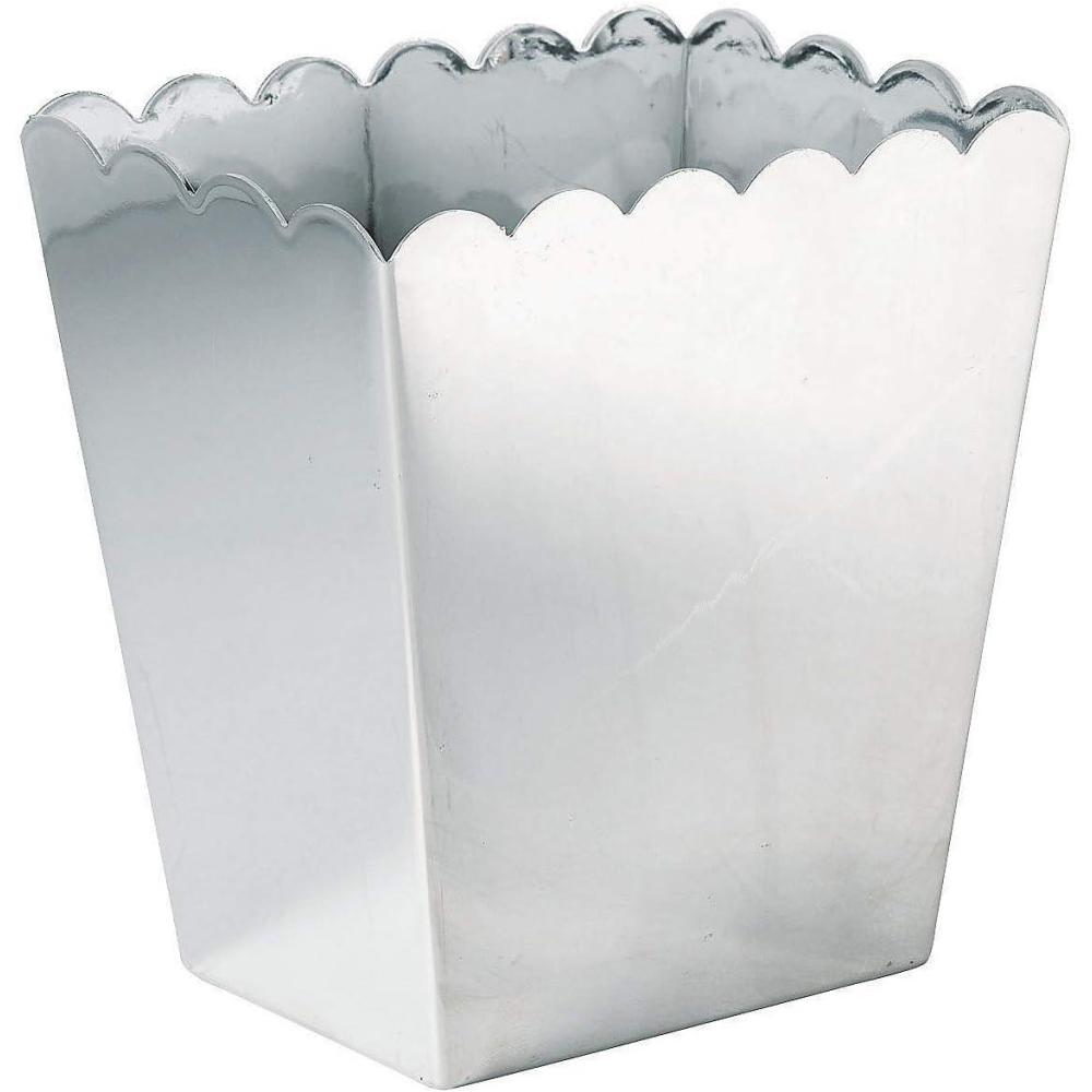 imageFun Express Shiny Silver Plastic Scallop Containers  Stylish Party Supplies for Treats Snacks ampamp Decor  Metallic Silver Finish Elegant Design  Ideal for Wedding or Event Favors  3 Pieces