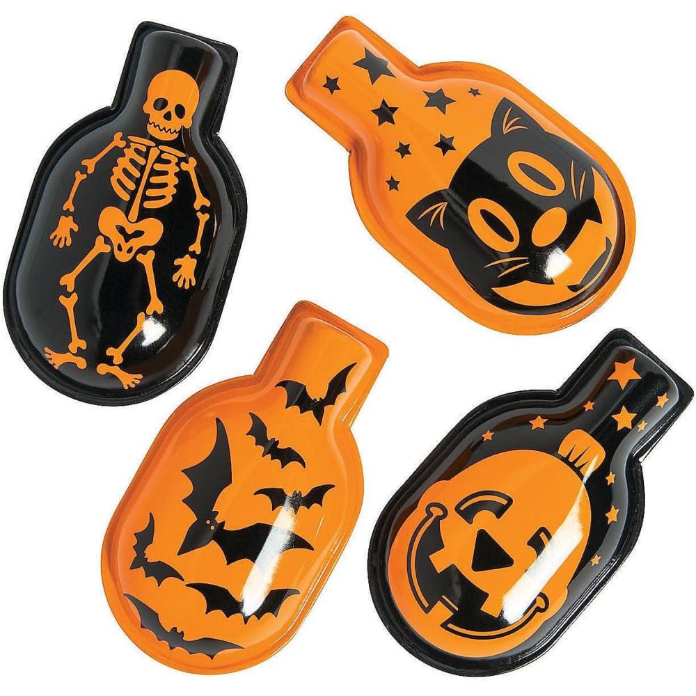 imageHalloween Clicker Toys set of 12 black cats bats skeletons and more