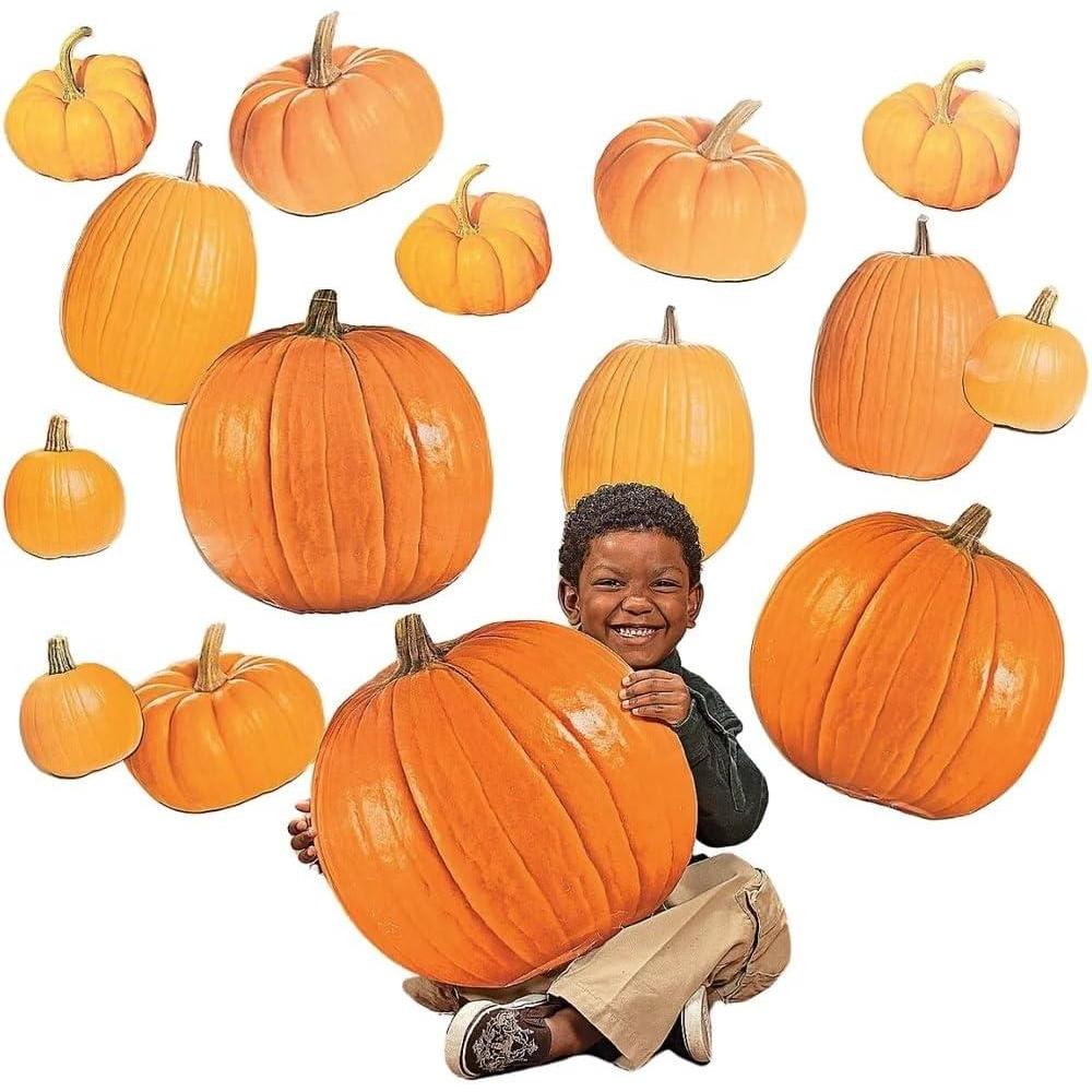 imageJumbo Pumpkins Classroom Cutouts  50 Realistic Looking Pieces in 5 Sizes  Fall Classroom Decor and Teacher Supplies