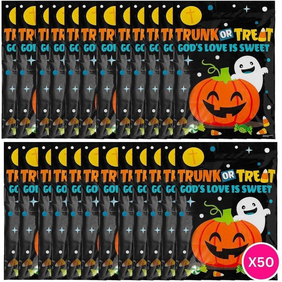imageReligious Halloween TrunkorTreat Goody Bags  125quot x 17quot Pack of 50  Perfect for FaithBased Halloween Events ampamp TrunkorTreat Celebrations
