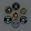 Christian Pumpkin Glow-in-the-Dark Mini Buttons for Halloween – Bulk set of 48 – Party Favor Jewelry and Handouts