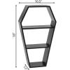 Coffin-Shaped 2-Shelf Halloween Decoration