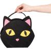 Cute Black Felt Black Cat Trick-or-Treat Bucket – 11″ with 4″ Handles (1 Count) – Perfect for Halloween Treats, Costume Parties, and Trick-or-Treating