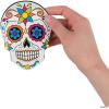 Day of The Dead Mini Sugar Skull Cutouts – Set of 12 – Halloween Party Decor and Classroom Wall Decorations