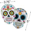 Day of The Dead Mini Sugar Skull Cutouts – Set of 12 – Halloween Party Decor and Classroom Wall Decorations