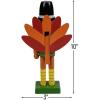 Fun Express 3″ x 10″ Thanksgiving Pilgrim Turkey Nutcracker Tabletop Decoration
