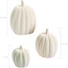 Fun Express 4″ – 8 1/2″ DIY Craft Decorative Ceramic Pumpkin Set – 3 Pieces – Creative Fall and Halloween Decorations