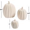 Fun Express 4″ – 8 1/2″ DIY Craft Decorative Ceramic Pumpkin Set – 3 Pieces – Creative Fall and Halloween Decorations