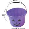 Fun Express Halloween Basket Plastic Pumpkins Jack O Lantern Trick or Treat Bucket Set of 12 – Mini Halloween Buckets for Kids Candy Collection | Neon Orange Pumpkin Pails for Party Favors