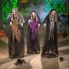 Fun Express Halloween Decorations Outdoor – 3 Witches Holding Hands Yard Stakes Set, 3.6 Feet Tall | Premium Polyester Witch Decor for Outside Halloween Decorations, Lawn & Garden Display