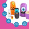 Fun Express Halloween Nesting Dolls – Russian Matryoshka Style Wooden Stacking Dolls Set of 5 | Kids Halloween Decor & Educational Nesting Toys for Toddlers 1-3 | Small Dolls for Girls & Boys Gift(Small)