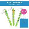 Fun Express Halloween Pens Multicolor Pen 12 Pack – Ghost Charm Shuttle Pens with 6 Color Ink | Halloween Classroom Gifts Bulk for Kids Students Teachers | Halloween Office Supplies Party Favors