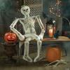 Fun Express Halloween Plush Skeleton Pillow, 5 Feet Tall – Halloween Decor – 1 Piece