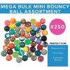 Fun Express Mega Bouncing Ball Assortment | 250 Pieces | Favors, Giveaways, Rewards, Gifts, Takeaways, Kid’s Birthday, Vacation Bible School, Christmas, Easter