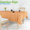 Fun Express Orange Gingham Tablecloth Roll (100 feet Long) Fall and Halloween Party Supplies Table Covers