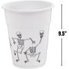 Fun Express Skeleton Printed Disposable Cups (16 oz – 50 cups) Halloween Party Supplies