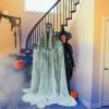 Fun Express Standing Ghost Girl Halloween Decorations Outdoor – 5ft 7in Light Up Ghost with Flashing Red Eyes | Scary Halloween Decor for Porch, Yard & Indoor | Spooky Halloween Ghost Decorations