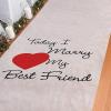 Fun Express Today I Marry My Best Friend Aisle Runner for Wedding (100 ft Long) Indoor and Outdoor Ceremony Decor