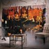 Haunted Skeleton Banquet Backdrop Banner (9 feet long) Halloween Party Decor