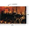 Haunted Skeleton Banquet Backdrop Banner (9 feet long) Halloween Party Decor