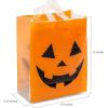 Orange Large Halloween Jack-O’-Lantern Plastic Tote Bags (9.5″ x 5.25″ x 12″) 36 Count – Spooky Design & Durable Material, Perfect For Trick-or-Treat & Halloween Parties