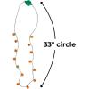 Orange & Green Light-Up String of Jack-O’-Lanterns Plastic Necklaces – 33″ (Pack of 6) – Perfect for Halloween, Trick-or-Treats, Spooky Events & Costume Parties