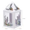 Pinecone & Birds Paper Lantern Centerpieces – 4″ x 4″ x 8″ (1 Set) – Charming Woodland-Themed Decor for Weddings, Parties & Holiday Table Decorations