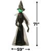 Witches Holding Hands and Glowing Faces – Set of 3 witches – 6 feet tall – Outdoor Yard Halloween Decoration