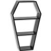 Coffin-Shaped 2-Shelf Halloween Decoration