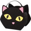 Cute Black Felt Black Cat Trick-or-Treat Bucket – 11″ with 4″ Handles (1 Count) – Perfect for Halloween Treats, Costume Parties, and Trick-or-Treating