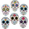 Day of The Dead Mini Sugar Skull Cutouts – Set of 12 – Halloween Party Decor and Classroom Wall Decorations