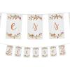 Eye-catching White “Blessed” Thanksgiving Cardstock Garland – 7 ft. x 7″(1 Pc.) – Perfect for Fall Decorations, Harvest Parties, & Thanksgiving Celebrations