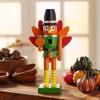 Fun Express 3″ x 10″ Thanksgiving Pilgrim Turkey Nutcracker Tabletop Decoration