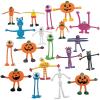 Fun Express 3″-5″ Halloween Mega Bendable Assortment – 100 Assorted Character Toys for Trick-or-Treat, Parties & Decor – Perfect for Halloween Fun