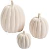 Fun Express 4″ – 8 1/2″ DIY Craft Decorative Ceramic Pumpkin Set – 3 Pieces – Creative Fall and Halloween Decorations