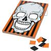 Fun Express Halloween Bean Bag Toss Game – Large Wooden Skull Design Board with 6 Bean Bags | Perfect for Halloween Party Games, Carnival Activities & Fall Festival Fun for Kids and Adults