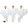 Fun Express Halloween Decorations Outdoor Ghost Yard Stakes with LED Lights – 3 Pack Light Up Halloween Outdoor Decor for Lawn, Garden & Pathway | Weather-Resistant White Hanging Ghosts Set