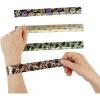 Fun Express Iconic Halloween Metal Slap Bracelets Pack of 12 Assorted 9 Inch Styles Perfect Spooky Giveaways for Party Favors and Trick-Or-Treating