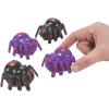 Fun Express Mini Halloween Spider Pull-Back Toys – Black & Purple Plastic – 2″ x 1 1/2″ – Halloween – 12 Pieces – Great for Trick-or-Treating & Parties