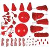 Fun Express Red School Spirit Assortment – Bulk 50 Piece Set – Hand clappers, Whistles, megaphones, pom-poms and More – School Spirit Supplies