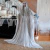 Fun Express Standing Ghost Girl Halloween Decorations Outdoor – 5ft 7in Light Up Ghost with Flashing Red Eyes | Scary Halloween Decor for Porch, Yard & Indoor | Spooky Halloween Ghost Decorations