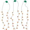 Orange & Green Light-Up String of Jack-O’-Lanterns Plastic Necklaces – 33″ (Pack of 6) – Perfect for Halloween, Trick-or-Treats, Spooky Events & Costume Parties