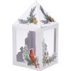 Pinecone & Birds Paper Lantern Centerpieces – 4″ x 4″ x 8″ (1 Set) – Charming Woodland-Themed Decor for Weddings, Parties & Holiday Table Decorations