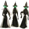 Witches Holding Hands and Glowing Faces – Set of 3 witches – 6 feet tall – Outdoor Yard Halloween Decoration
