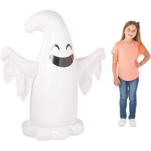 Fun Express Giant Inflatable Ghost – 4 Feet Tall Halloween Yard Decoration – Spooky Outdoor Toy for Parties Trick-or-Treating Haunted Houses – Fun & Durable Easy Setup for Halloween Night – 1 Piece